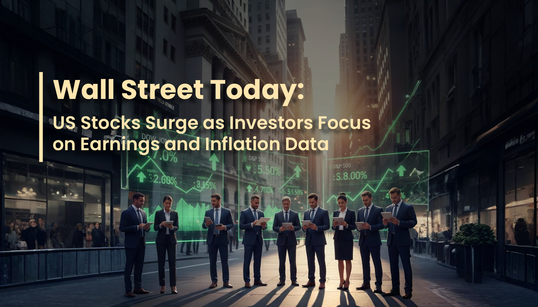 Wall Street Today: US Stocks Surge as Investors Focus on Earnings and Inflation Data