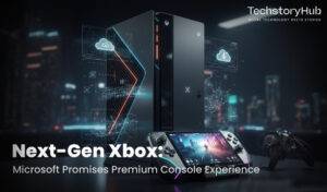 Next-Gen Xbox premium console and high-end handheld gaming device design render.