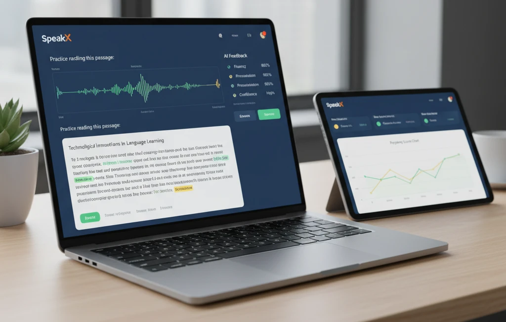 SpeakX Edtech platform AI-powered speech training