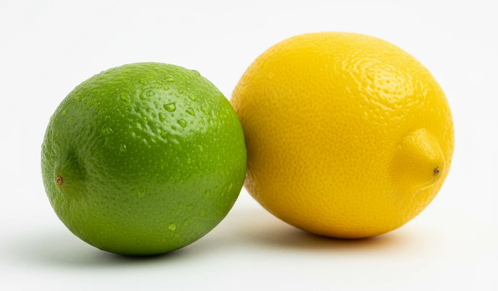 lime vs lemon color and size comparison