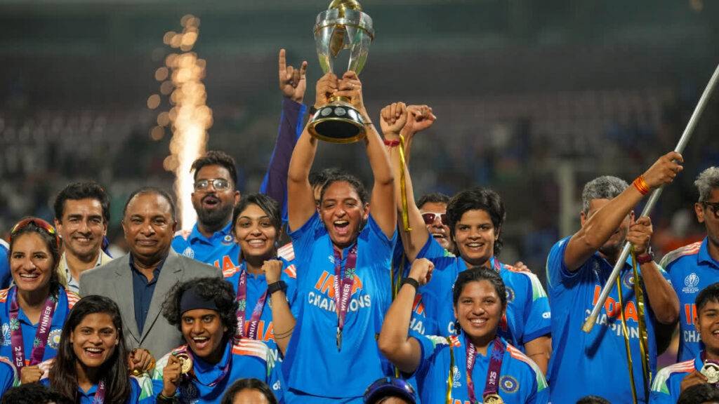 India women celebrate winning ICC Women’s World Cup 2025