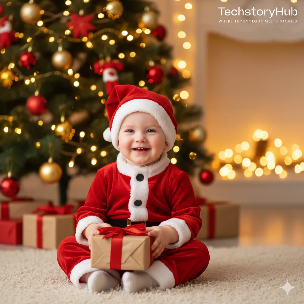 Cute Kids Christmas Photo